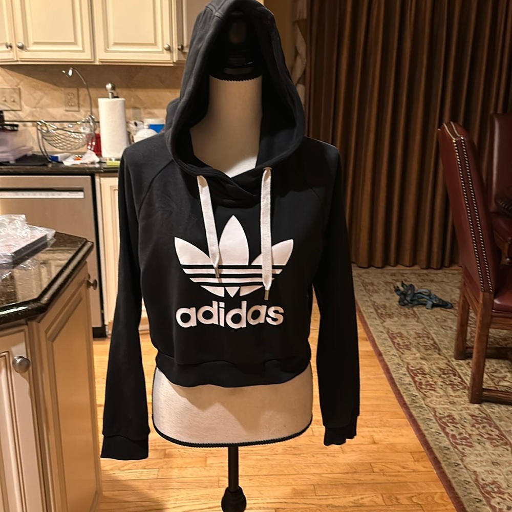 Adidas Trefoil Cropped Hoodie - Picture 5 of 16